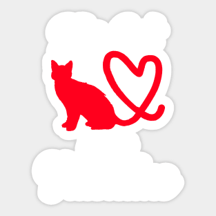 My Cat Is My Valentine | Funny Cat Lovers Shirts & Gifts for Valentine's Day Sticker